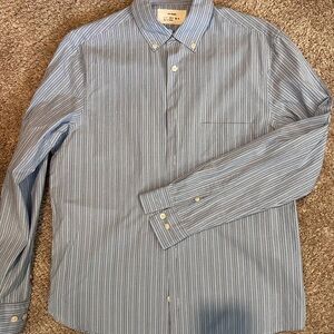 Zara Men's Classic Blue Pinstripe Shirt